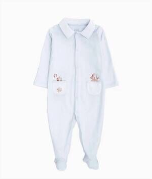 NEW LIVLY baby's little gingerbread footie in blue